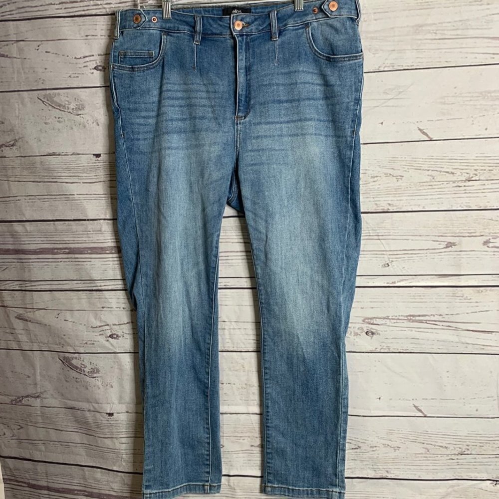 Ellos Skinny 5 Pocket Adjustable Waist Jeans Size 16 - Picture 2 of 8